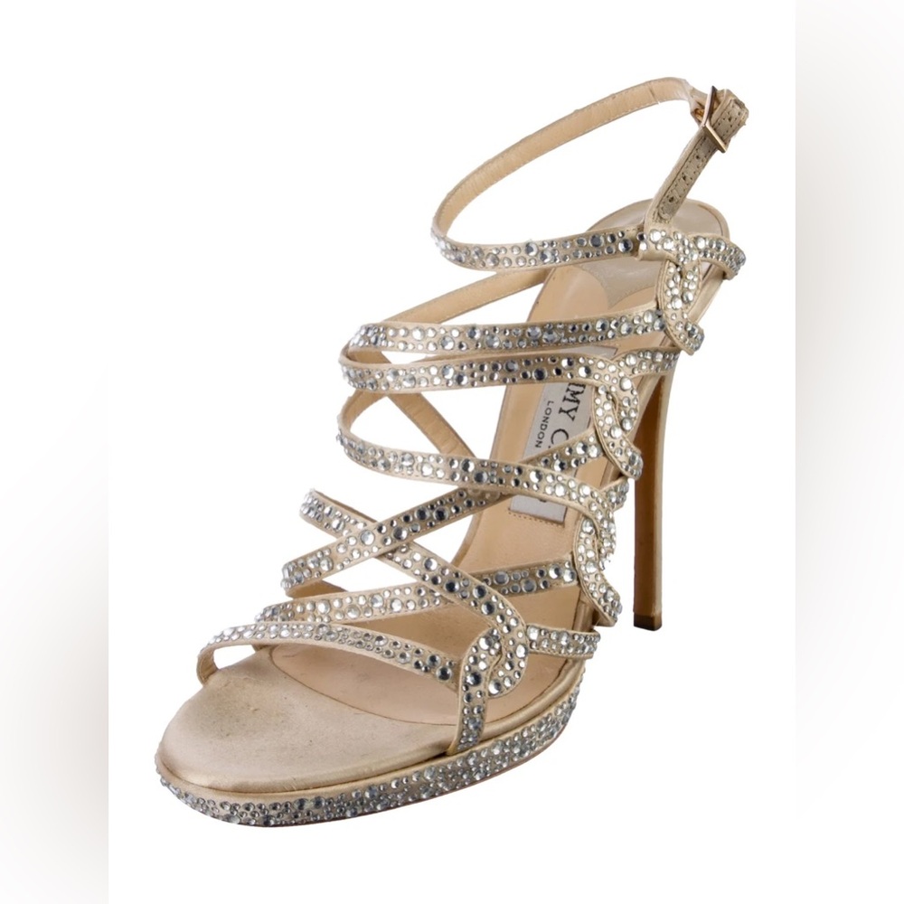Jimmy Choo Valdia Crystal Sandals - Picture 2 of 12